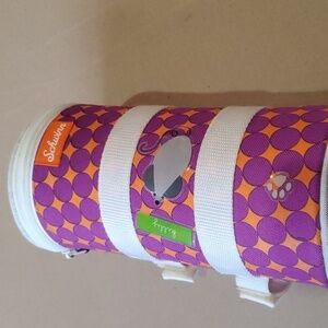 Schwinn cycling Bike Bag purple & orange tube shape with Kitty